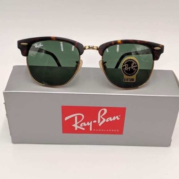 LIKE NEW RayBan Clubmaster RB3016 Green G15 Ray ban Sunglasses - Picture 3 of 13